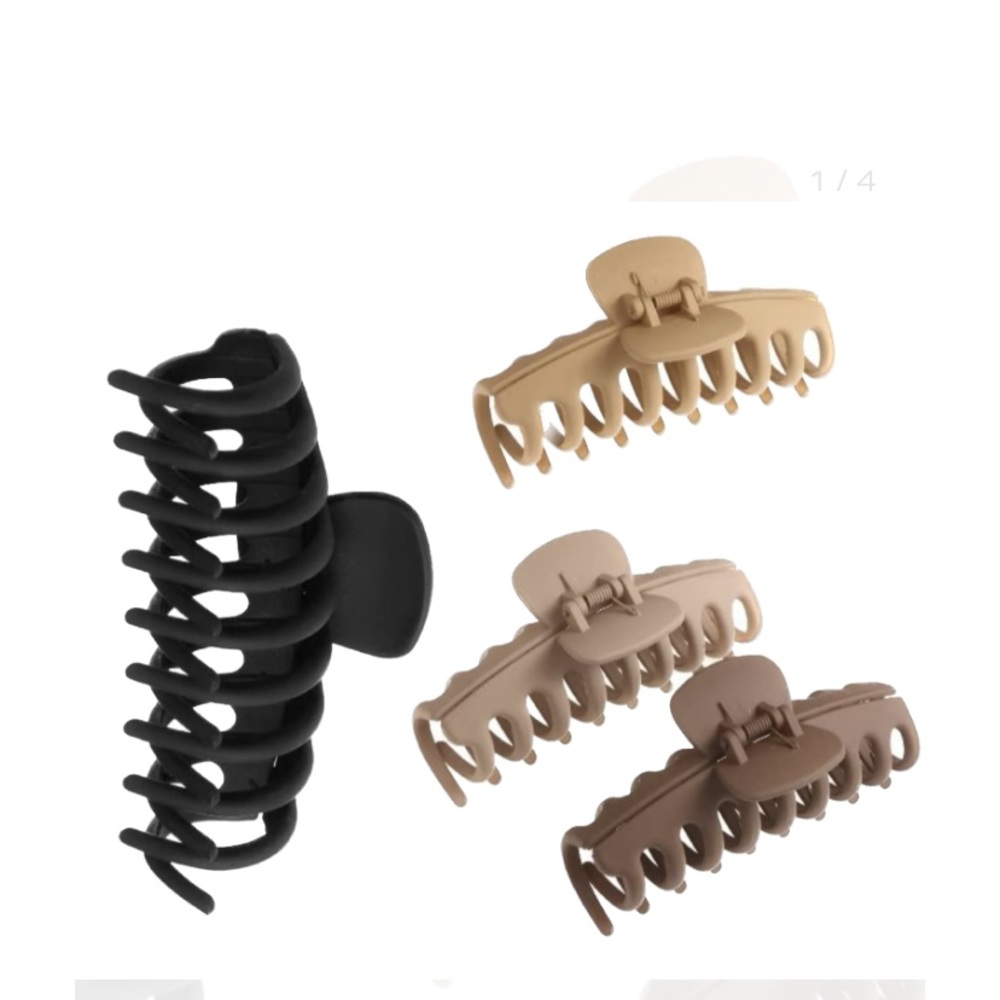 Matte Wheat colored hair clips